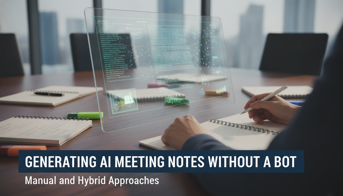 Generating AI Meeting Notes Without a Bot: A Manual & Hybrid Approach for Busy Team Leaders
